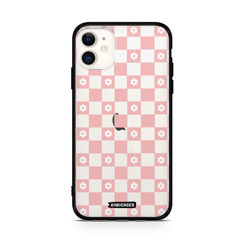 Pink Checkered Flowers