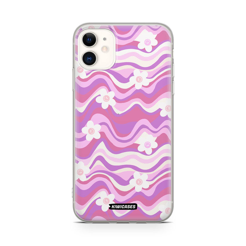 Purple Wavey Flowers