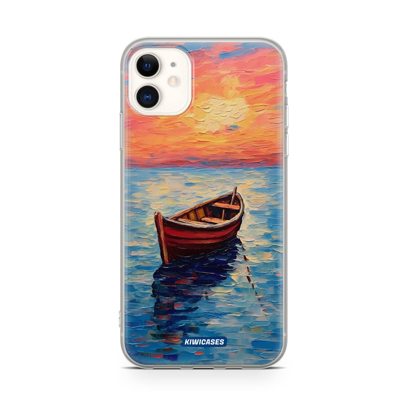 Painted Boat in the Ocean