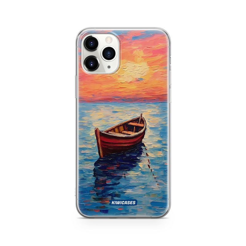 Painted Boat in the Ocean