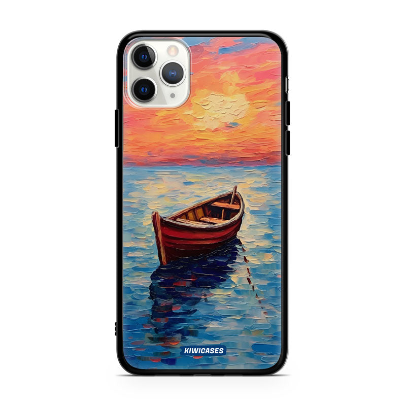 Painted Boat in the Ocean