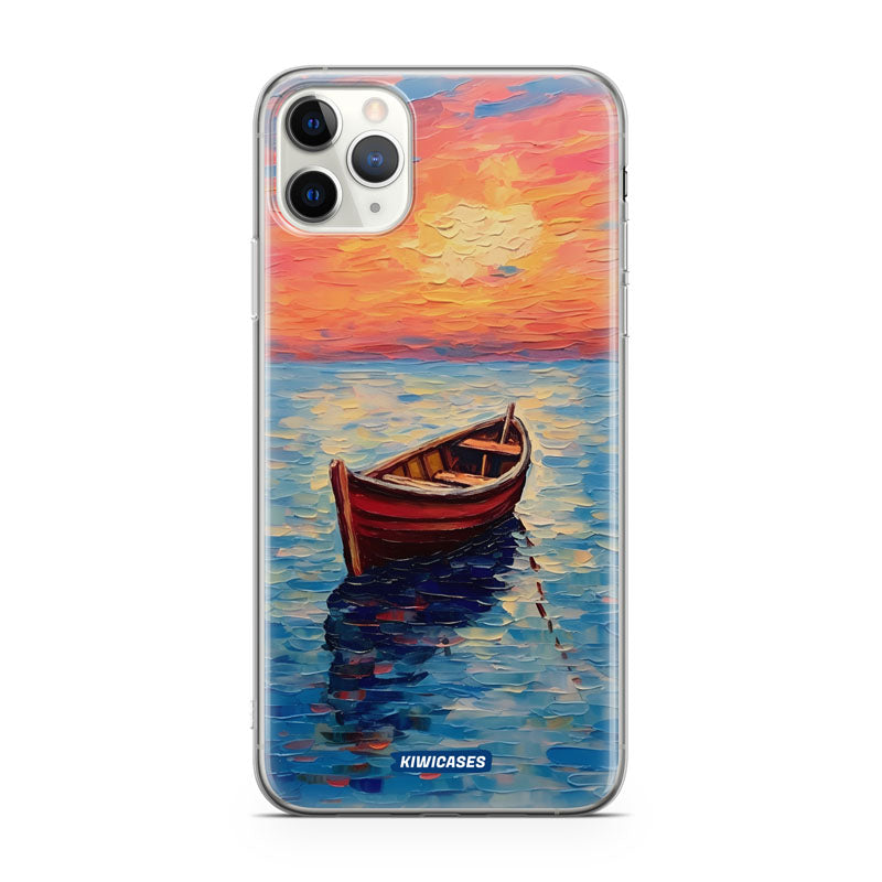 Painted Boat in the Ocean