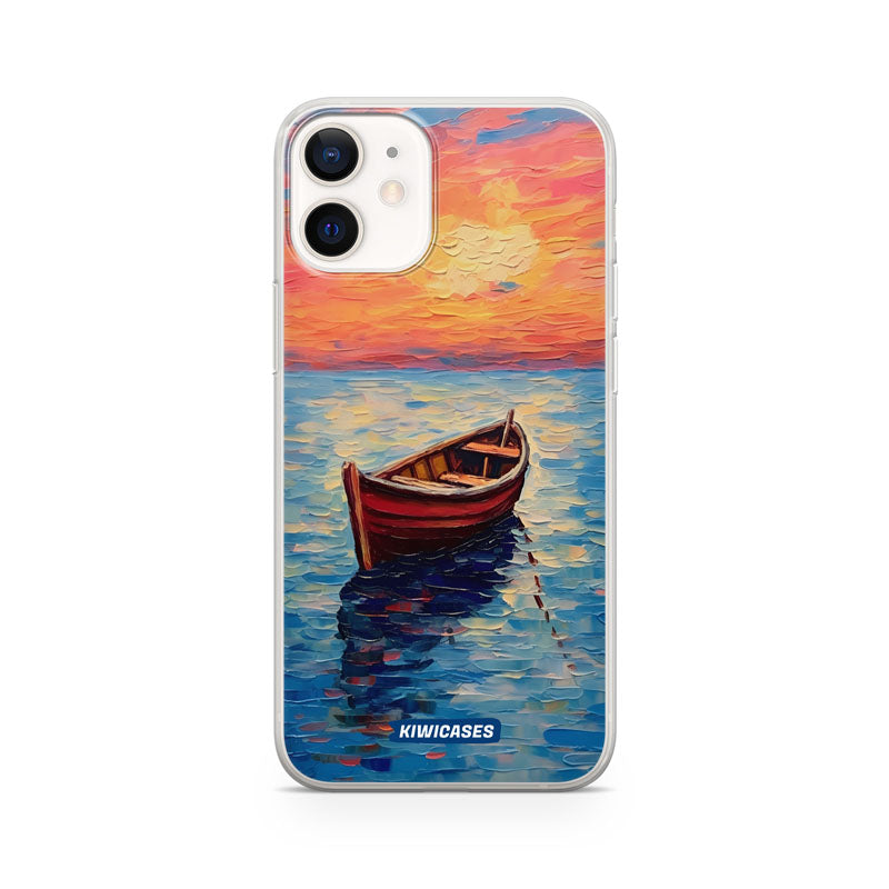 Painted Boat in the Ocean