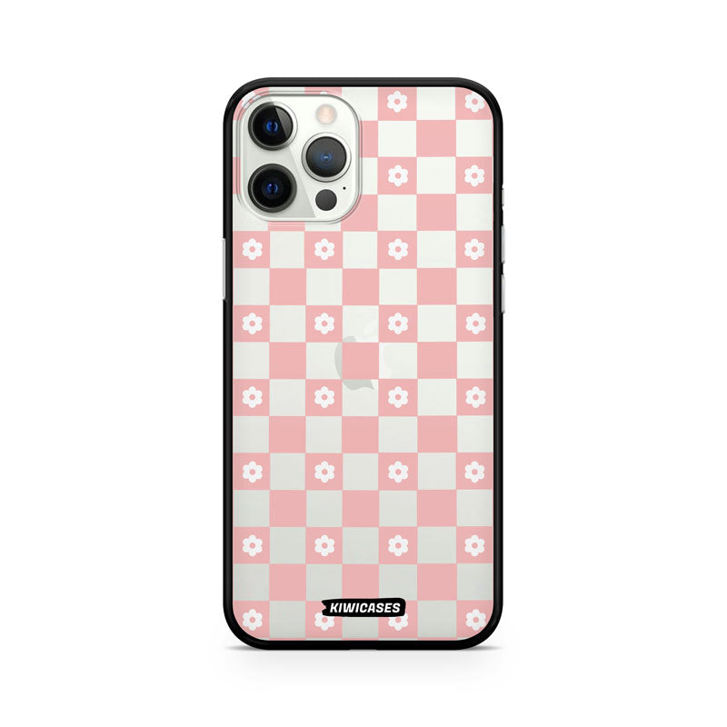 Pink Checkered Flowers