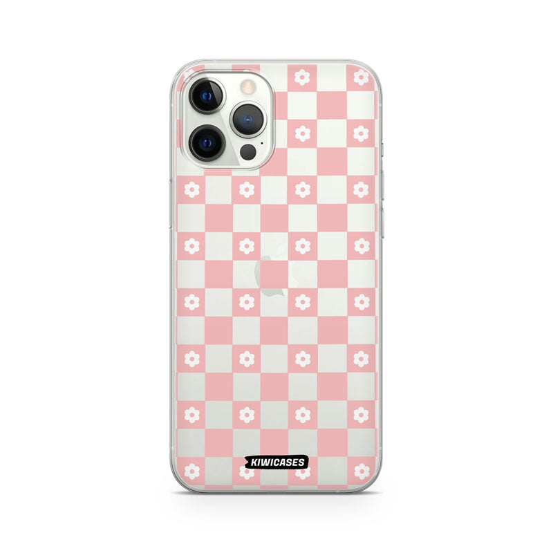 Pink Checkered Flowers