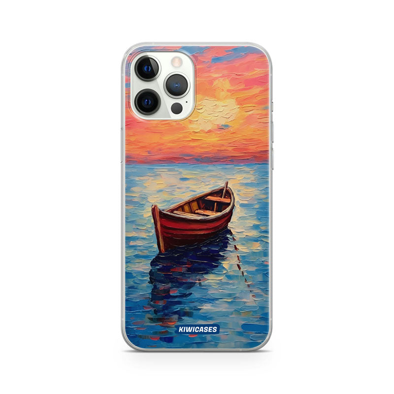 Painted Boat in the Ocean