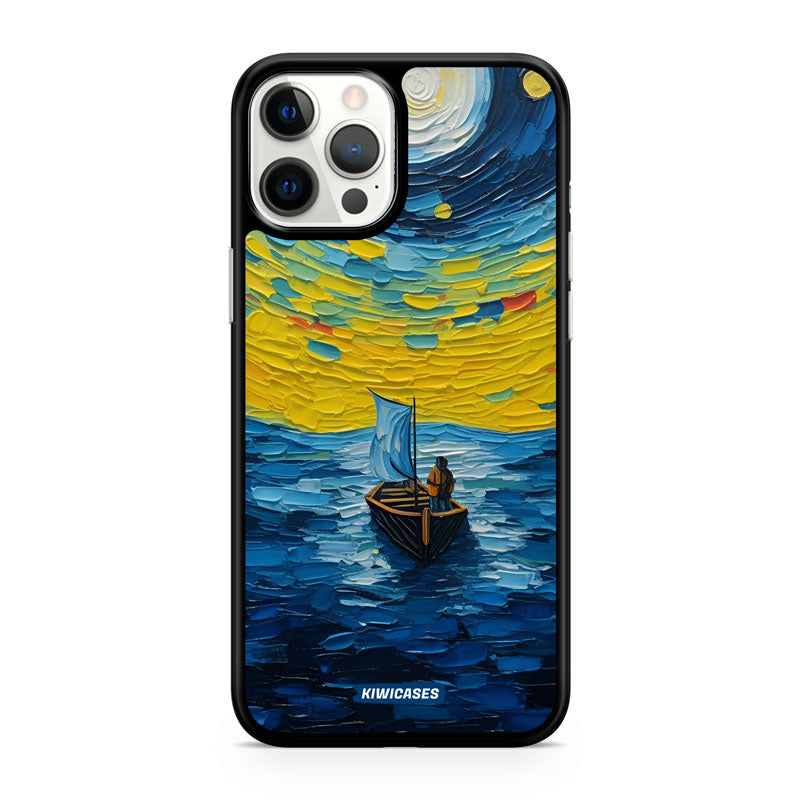 Painted Boat in the Moonlight