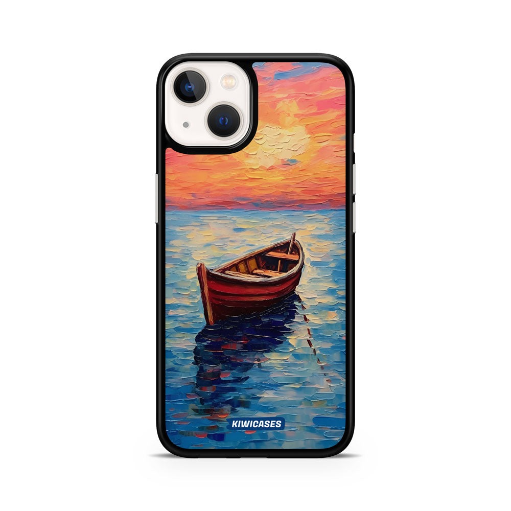 Painted Boat in the Ocean