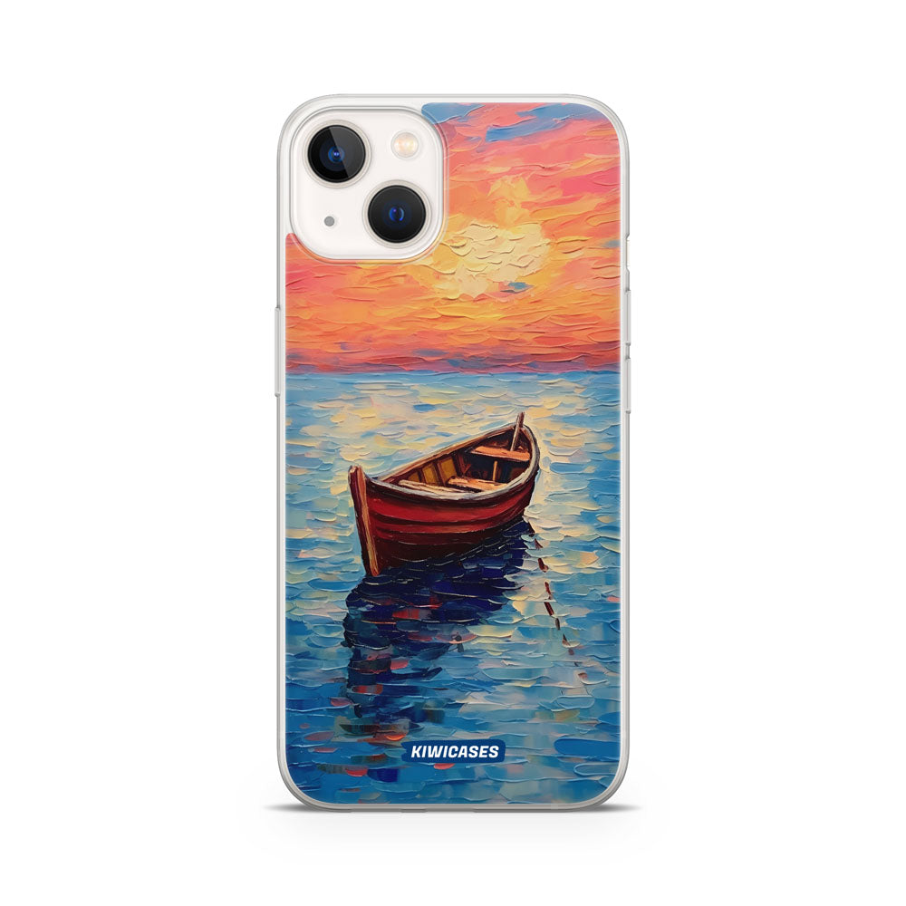 Painted Boat in the Ocean