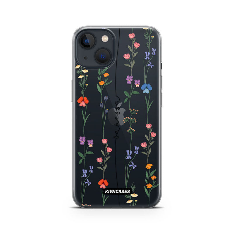 Floral String Black - iPhone 13 Mini - Custom