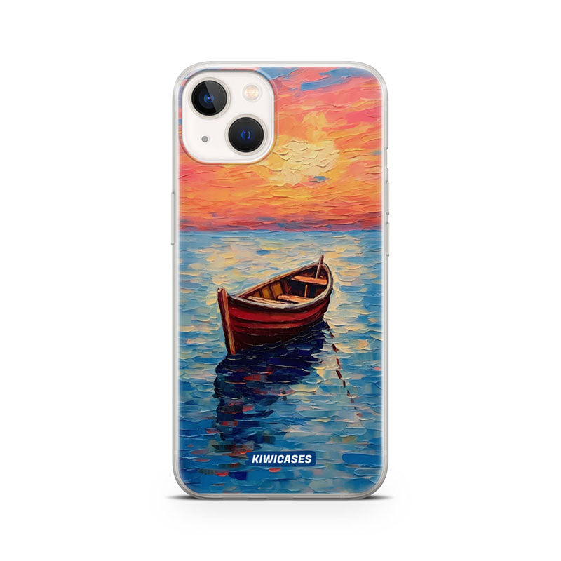 Painted Boat in the Ocean