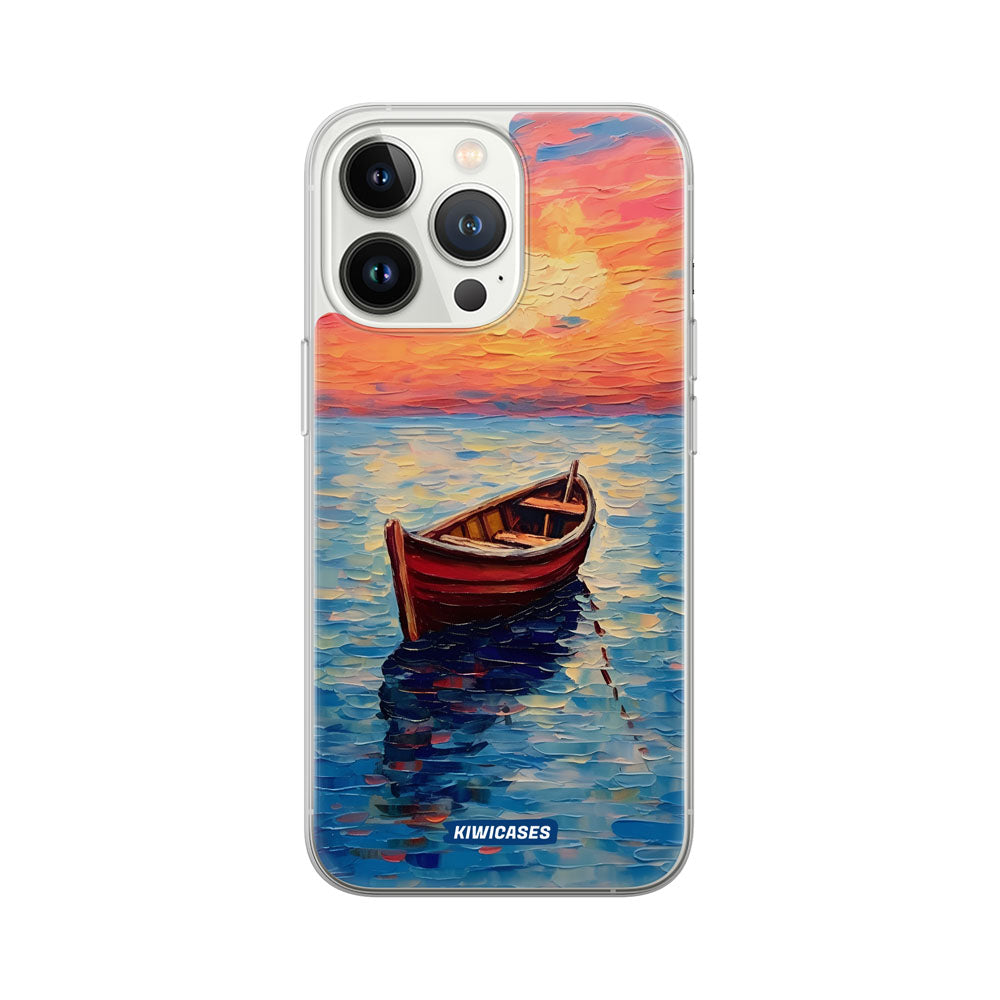 Painted Boat in the Ocean