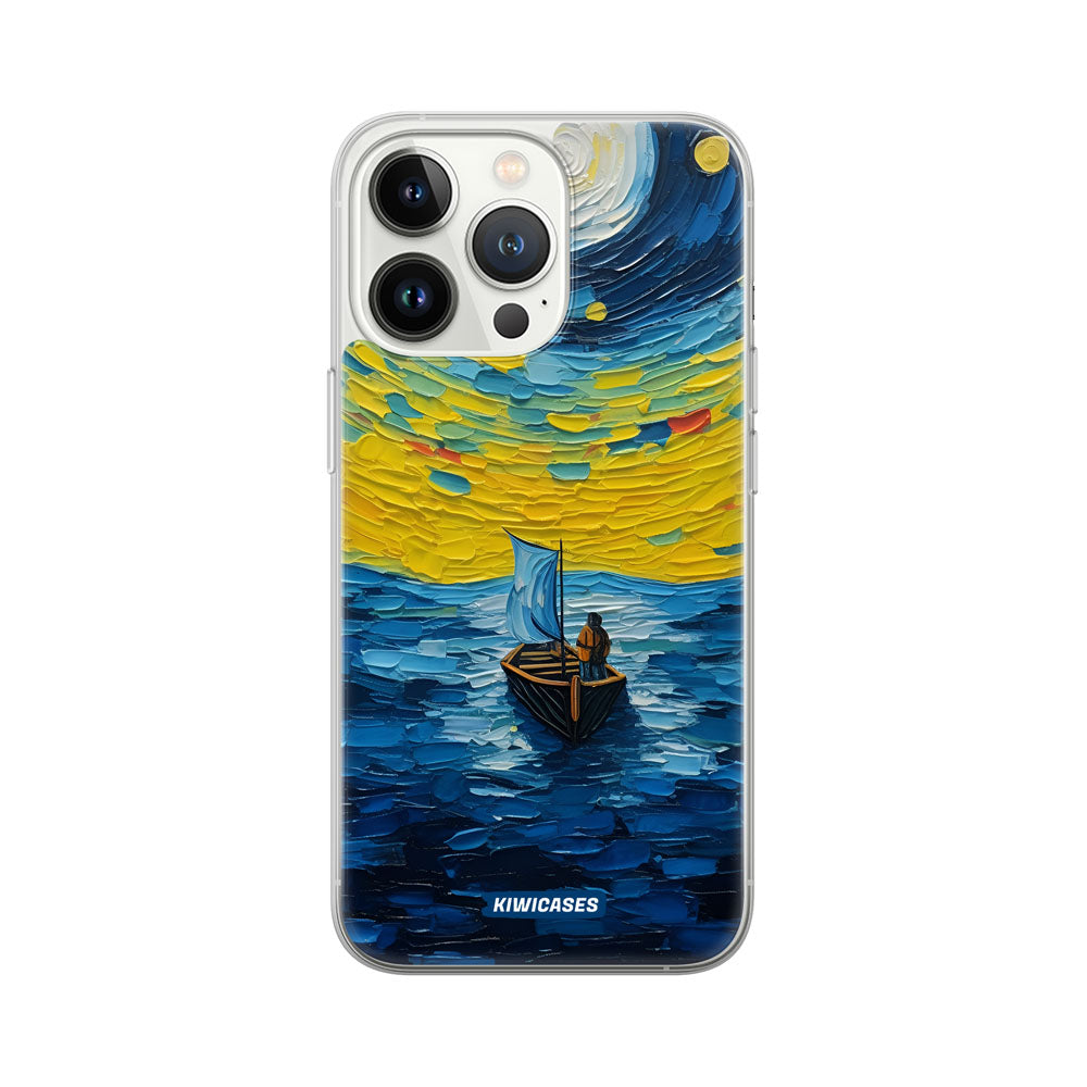 Painted Boat in the Moonlight