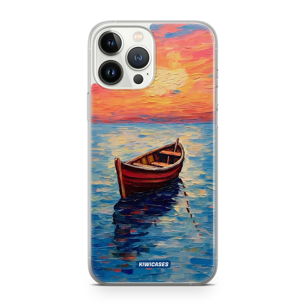 Painted Boat in the Ocean