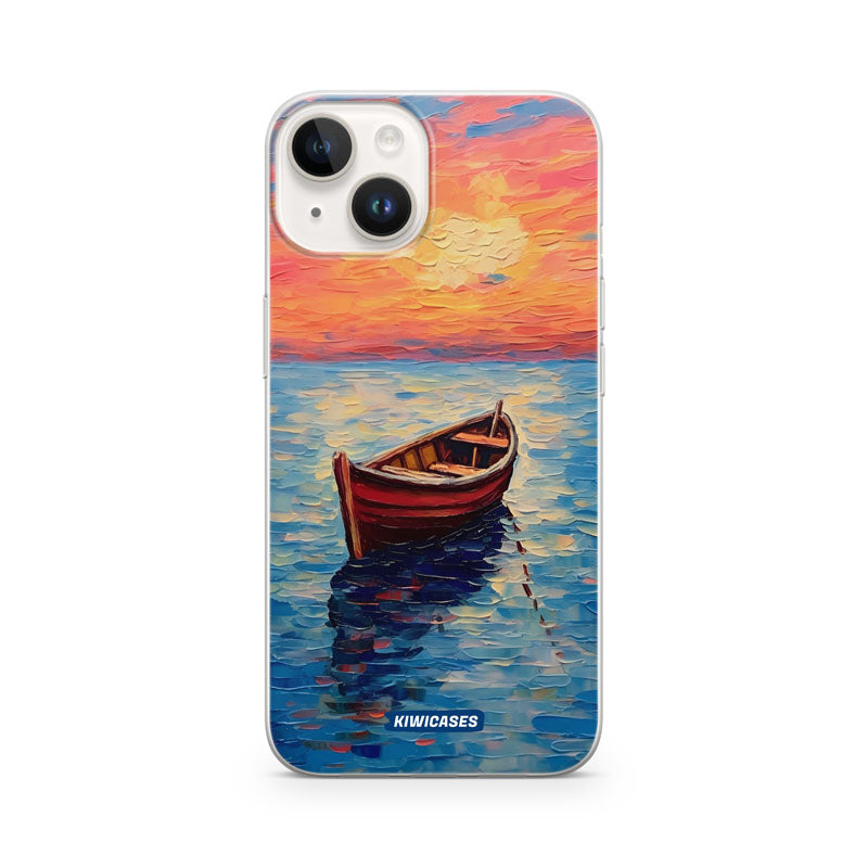 Painted Boat in the Ocean