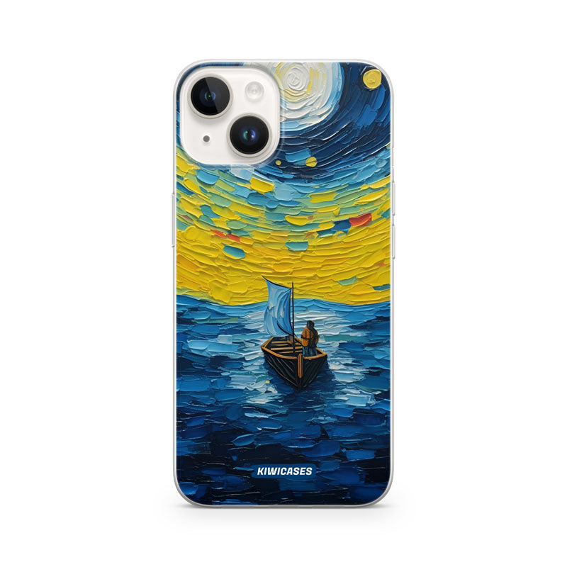 Painted Boat in the Moonlight