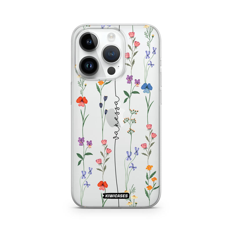 Floral String Black - iPhone 14 Pro - Custom