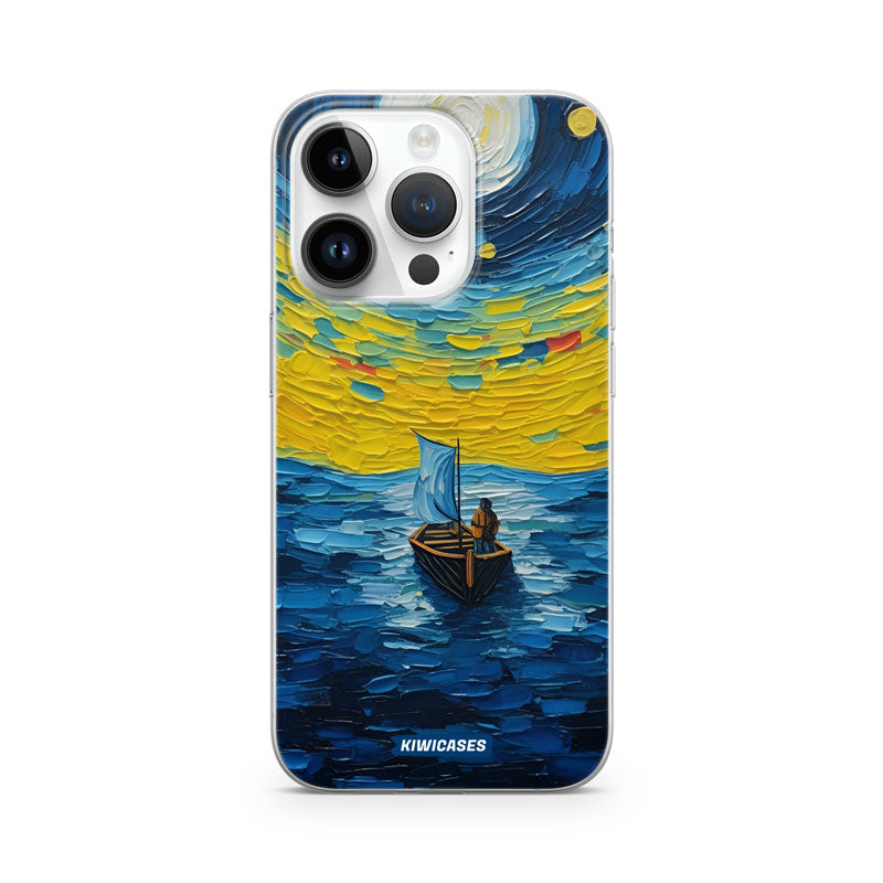 Painted Boat in the Moonlight