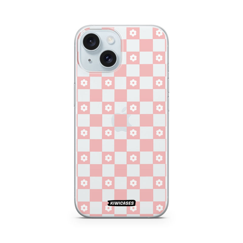 Pink Checkered Flowers