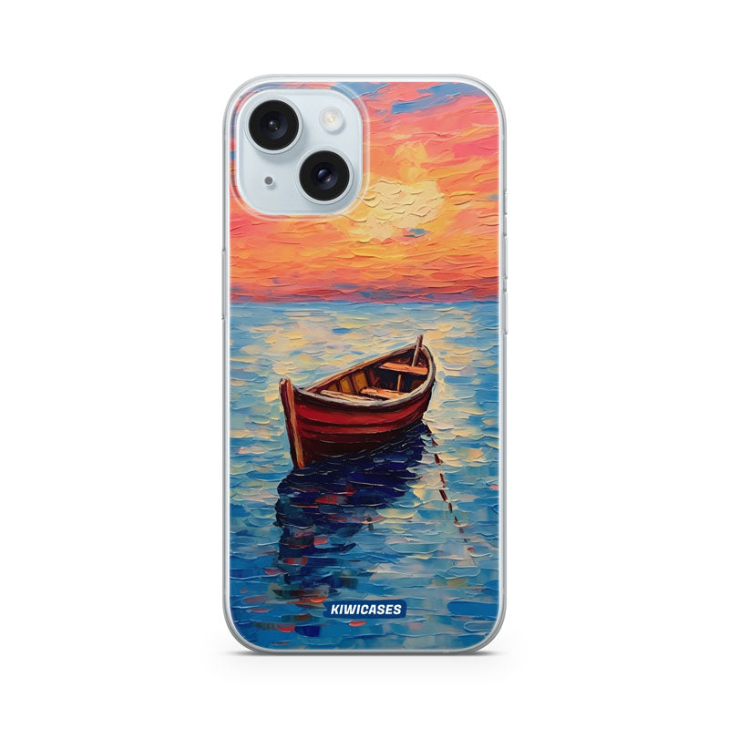 Painted Boat in the Ocean