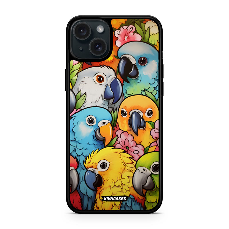 Cute Parrots - iPhone 15 Plus