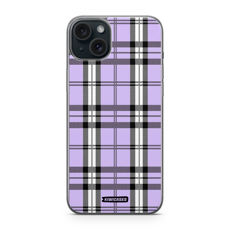 Purple Plaid - iPhone 15 Plus