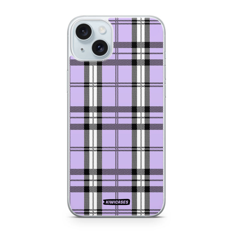 Purple Plaid - iPhone 15 Plus