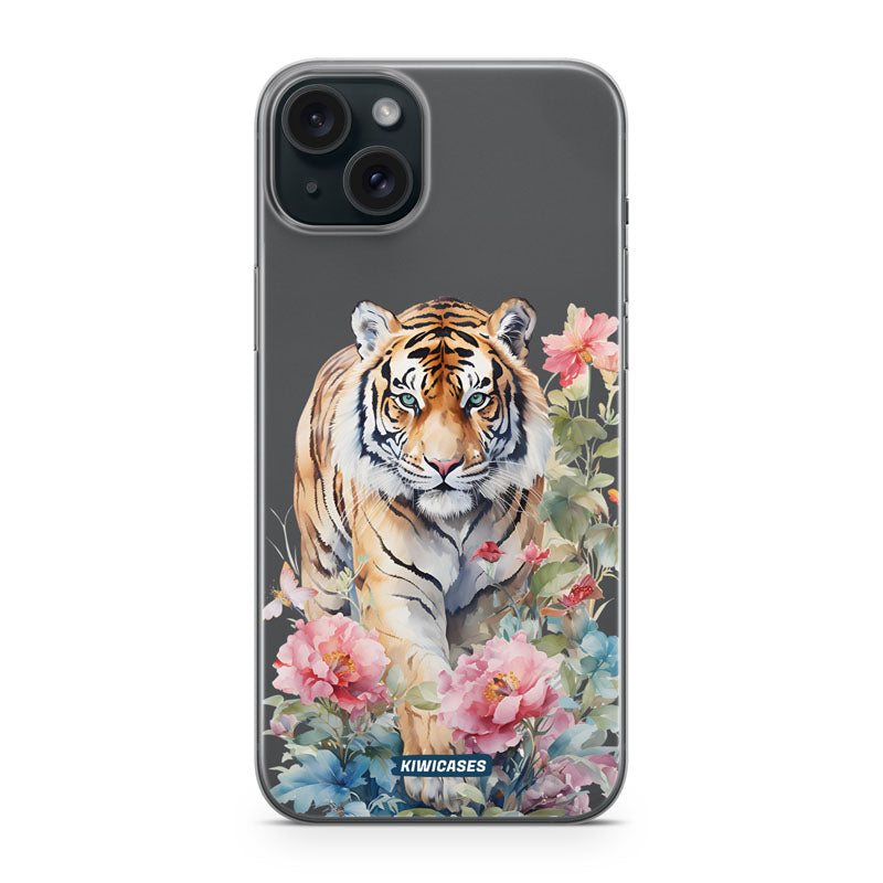Floral Tiger - iPhone 15 Plus