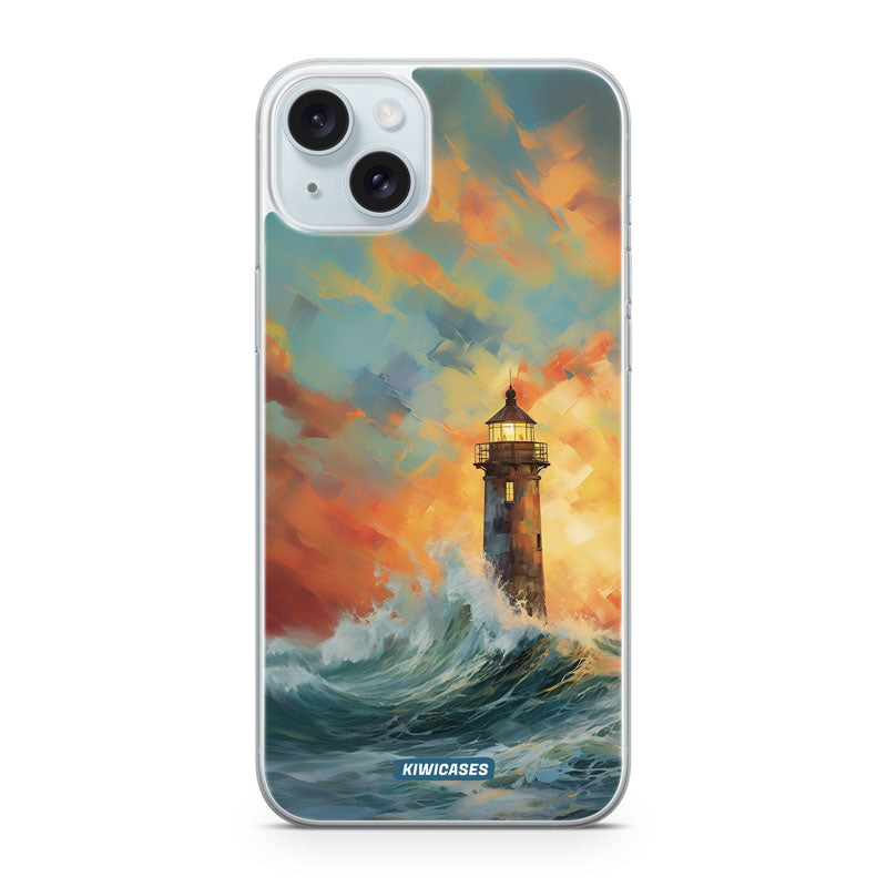 Sunset Lighthouse - iPhone 15 Plus