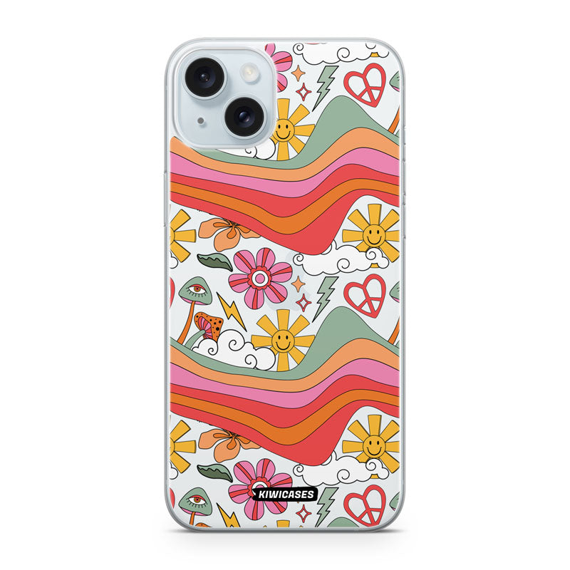 Trippy Flowers - iPhone 15 Plus