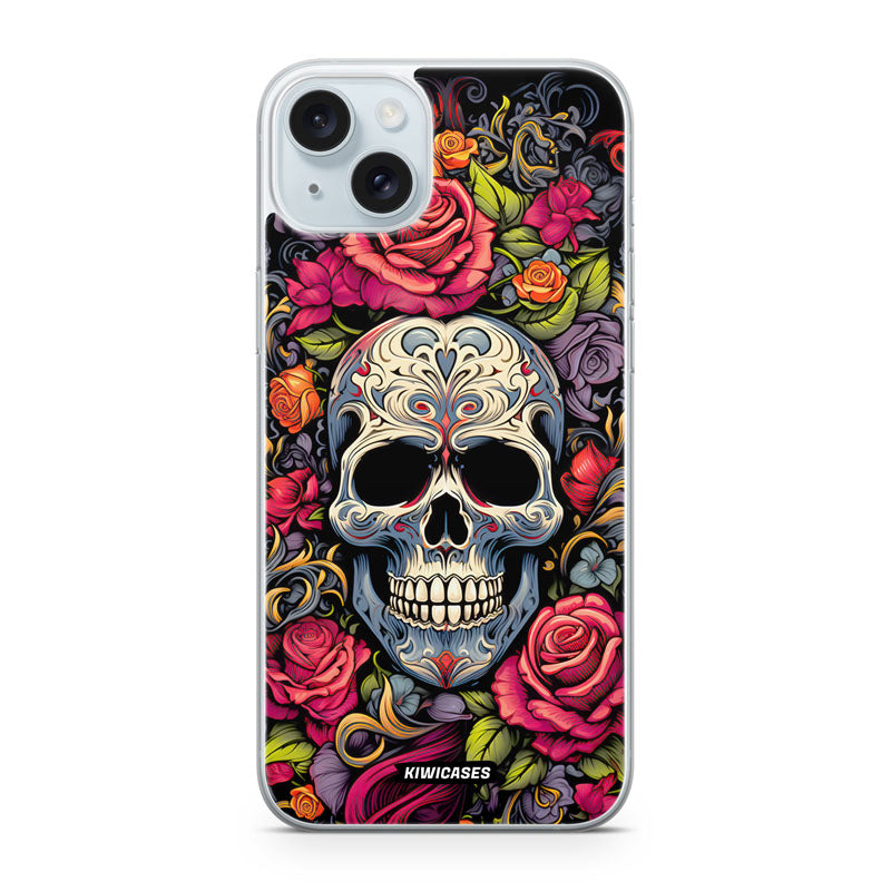 Floral Skull - iPhone 15 Plus