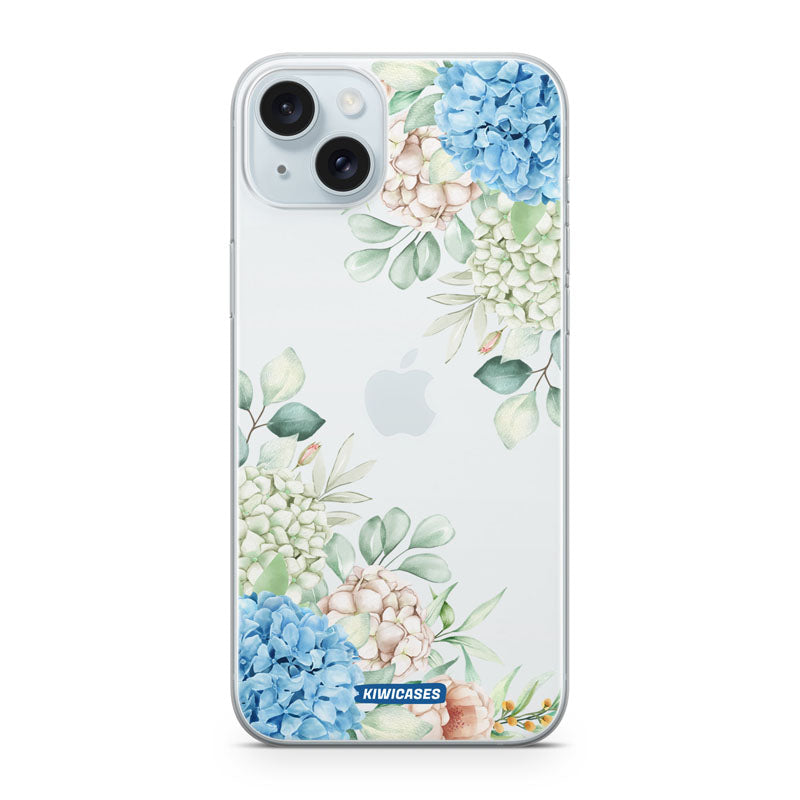 Blue Hydrangea - iPhone 15 Plus