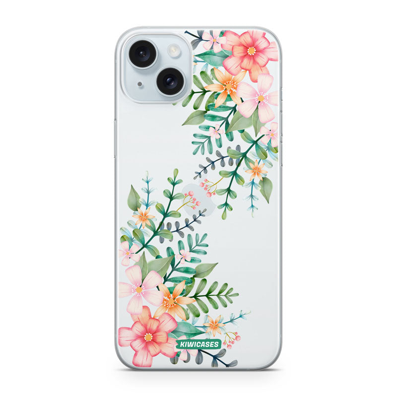 Spring Pink Florals - iPhone 15 Plus