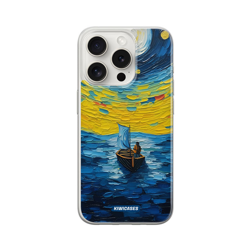 Painted Boat in the Moonlight