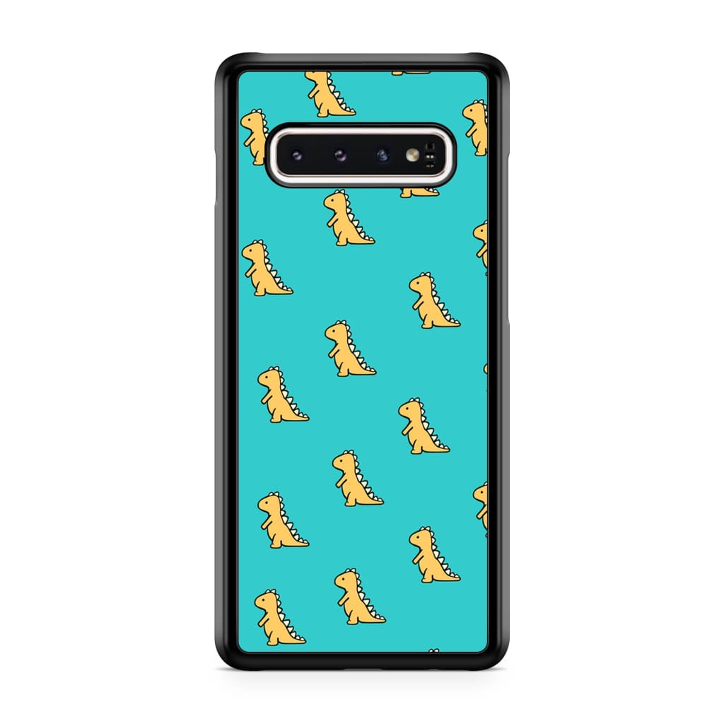 Aqua Dinosaur Phone Case - Galaxy S10 Plus - Phone Case