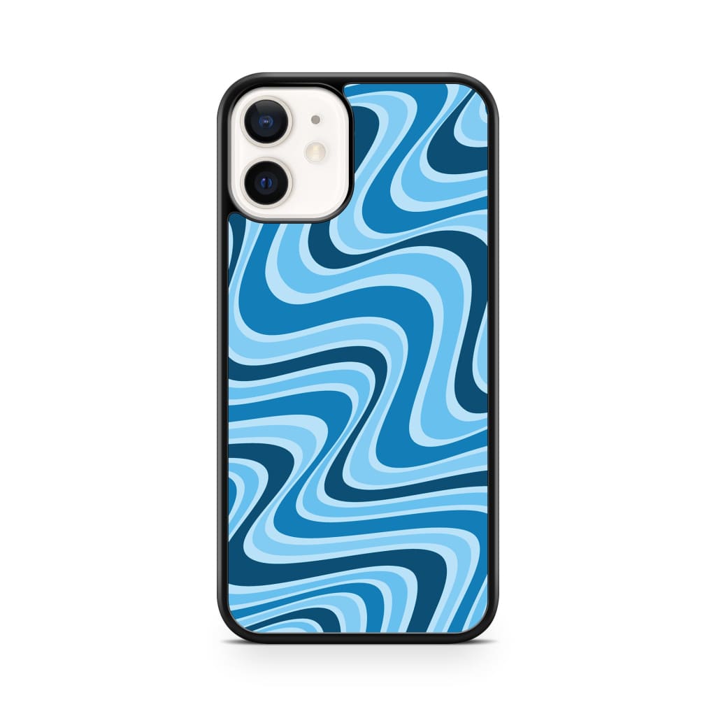 Blue Retro Waves Phone Case - iPhone 12/12 Pro - Phone Case