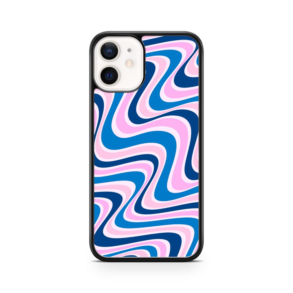 Candycane Retro Waves Phone Case - iPhone 12 Mini - Phone