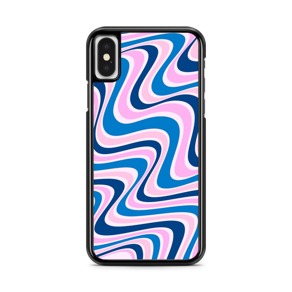 Candycane Retro Waves Phone Case - iPhone X/XS - Phone Case