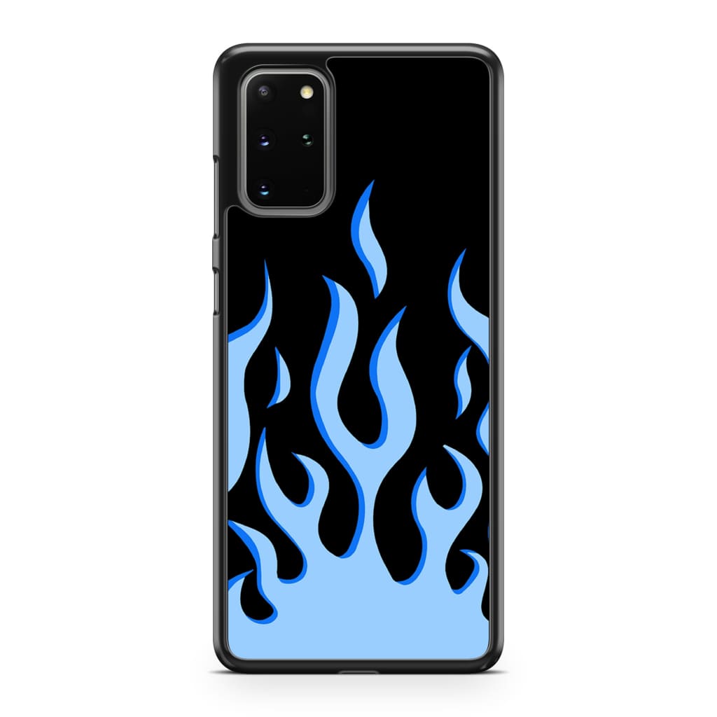 Electric Blue Flames Phone Case - Galaxy S20 Plus - Phone