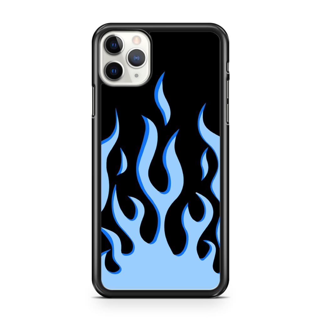 Electric Blue Flames Phone Case - iPhone 11 Pro Max - Phone