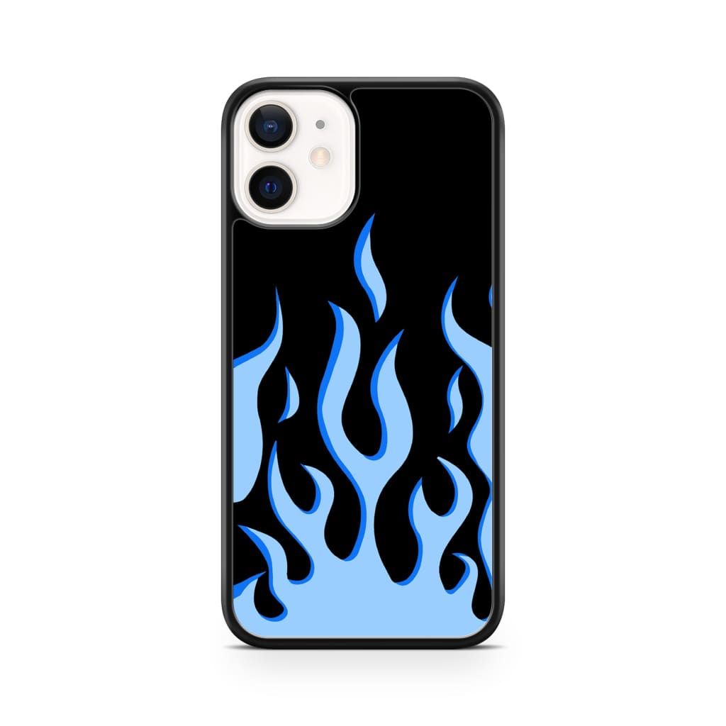 Electric Blue Flames Phone Case - iPhone 12 Mini - Phone