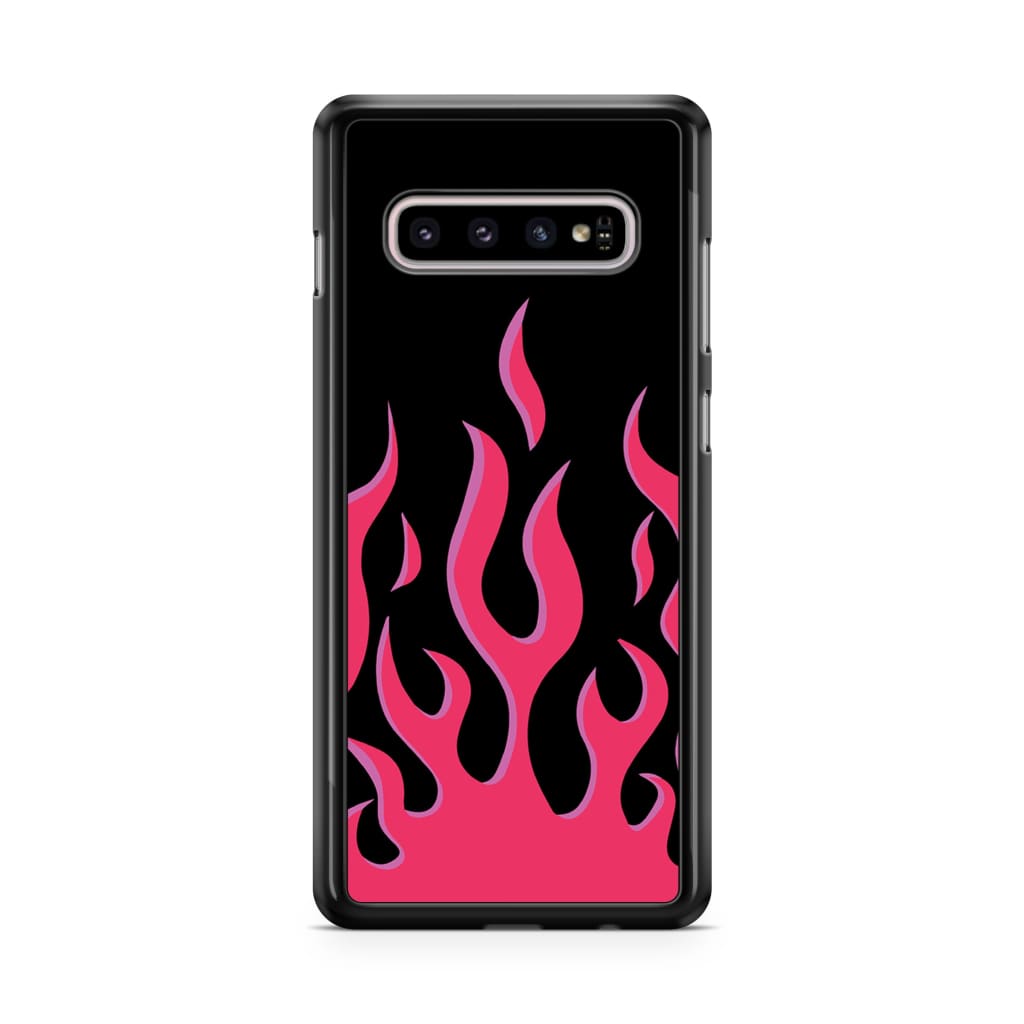 Hot Pink Flames Phone Case - Galaxy S10 - Phone Case