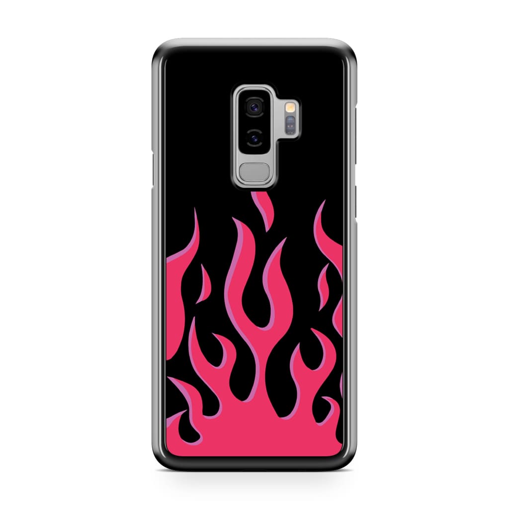 Hot Pink Flames Phone Case - Galaxy S9 Plus - Phone Case