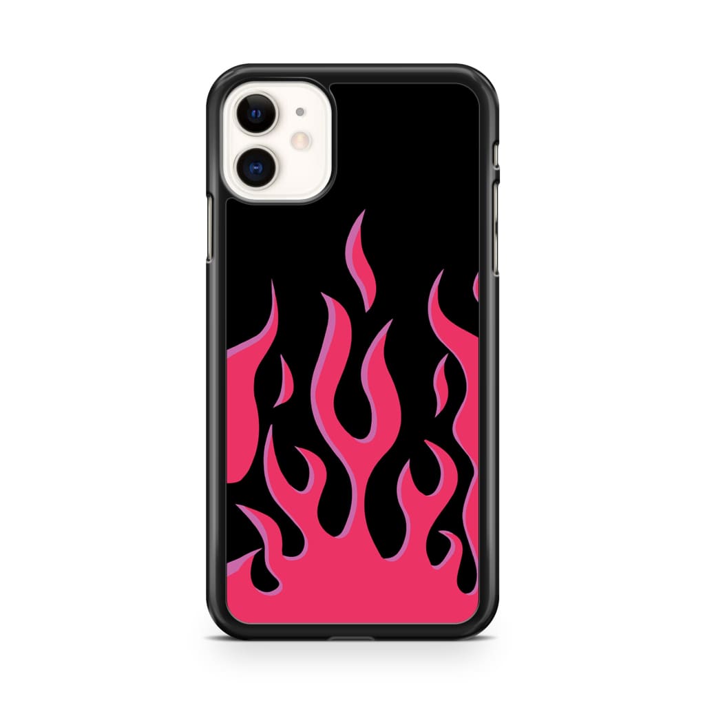 Hot Pink Flames Phone Case - iPhone 11 - Phone Case
