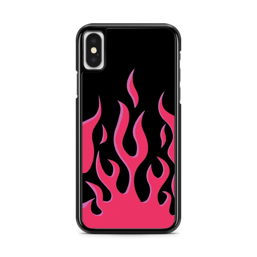 Hot Pink Flames Phone Case - iPhone X/XS - Phone Case