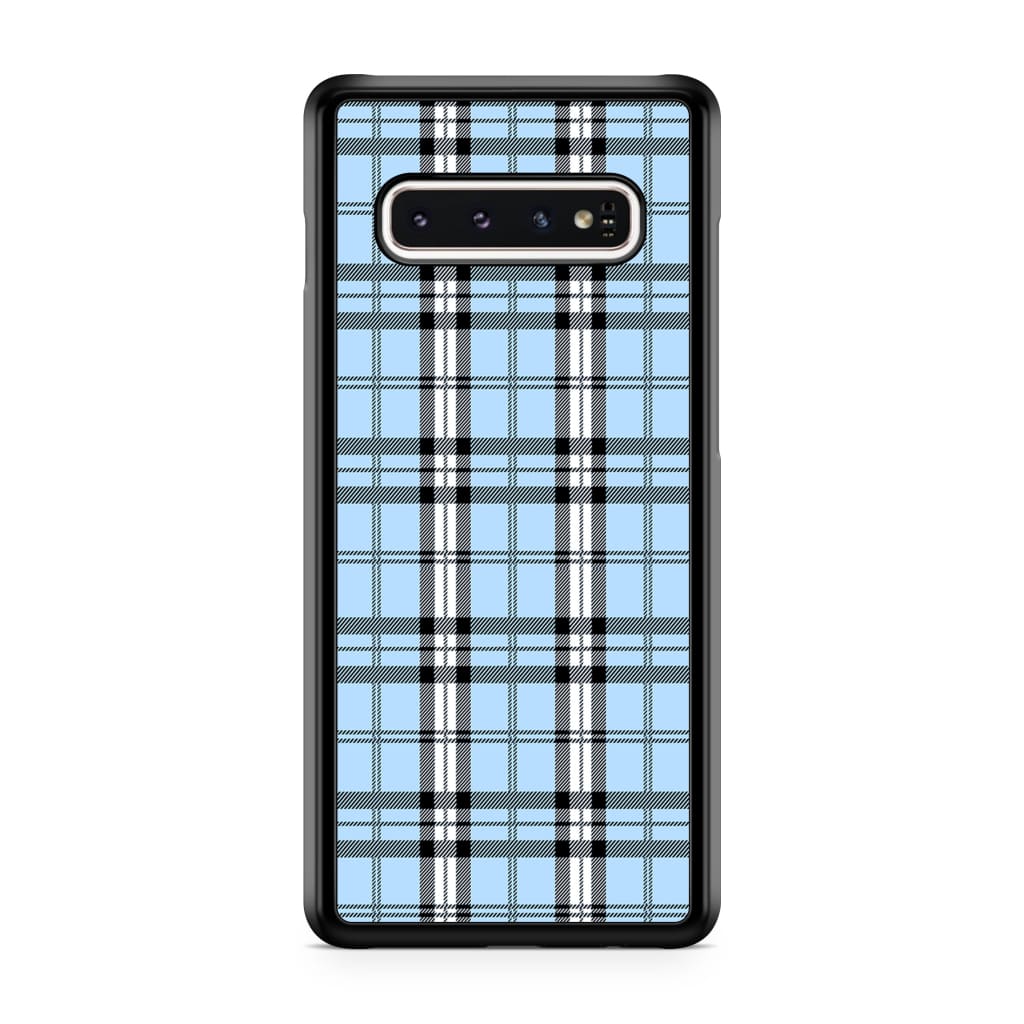 Iris Blue Plaid Phone Case - Galaxy S10 Plus - Phone Case