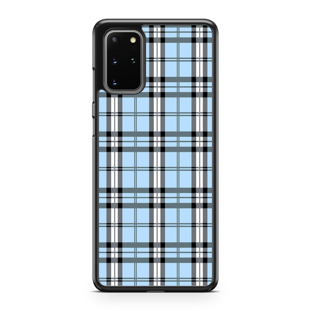 Iris Blue Plaid Phone Case - Galaxy S20 Plus - Phone Case