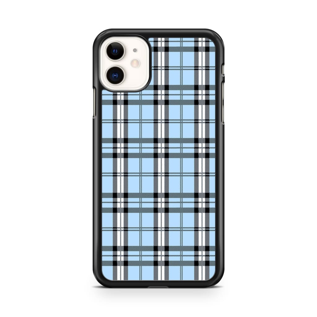 Iris Blue Plaid Phone Case - iPhone 11 - Phone Case