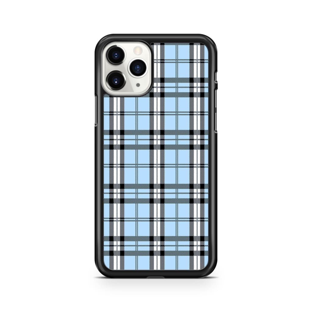 Iris Blue Plaid Phone Case - iPhone 11 Pro - Phone Case