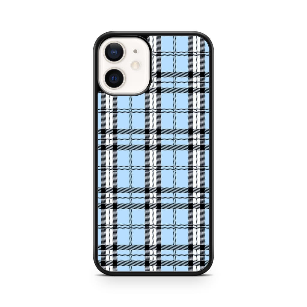 Iris Blue Plaid Phone Case - iPhone 12/12 Pro - Phone Case